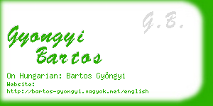 gyongyi bartos business card