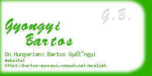 gyongyi bartos business card